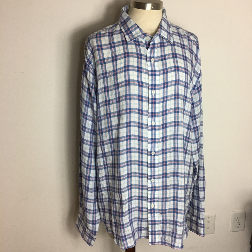 Faherty Triped Linen long Sleeves Shirt